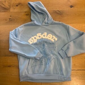 Baby blue Sp5der Hoodie